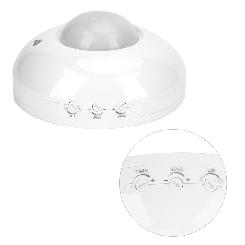 Infrared Motion Sensor Adjustable Ceiling Mounted Hallway Garage Patio Toilet