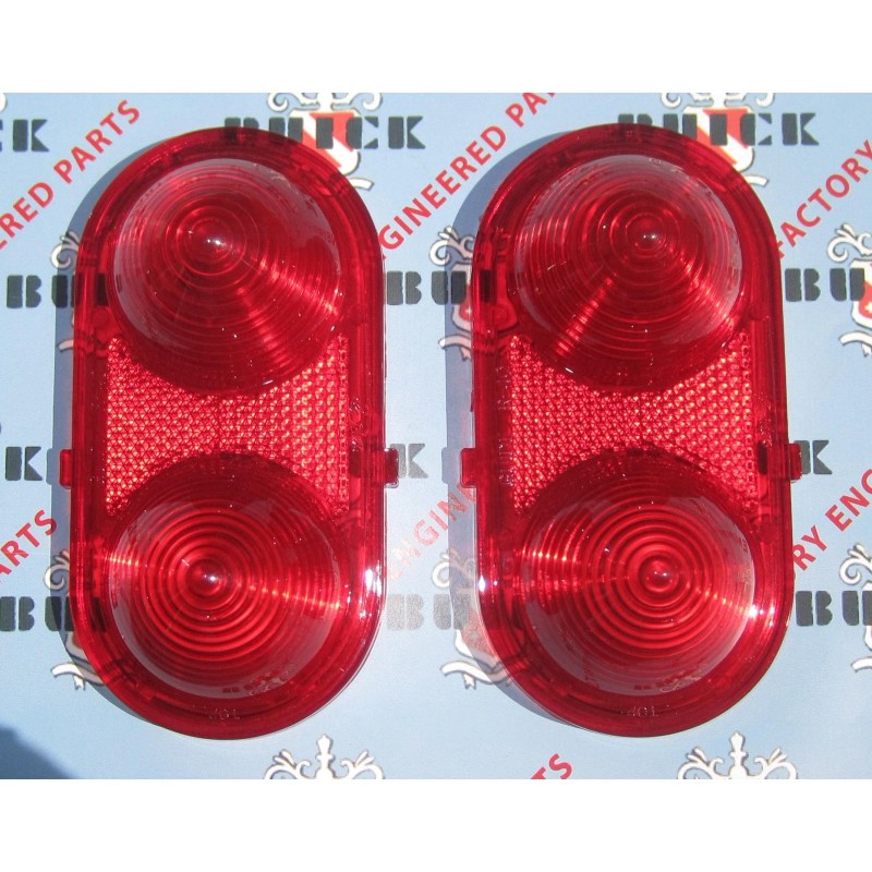 CARS, Inc. 1950-1952 Buick Tail Light Lenses. Pair Guide #5939073.