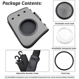 Fhiny Guinea Pig Carrier Bag, Portable Breathable Rabbit Carrier Travel Outgoing Bag for Bunny Guinea Pig Chinchilla Squirrel Hamster Other Small Animals (Gray)