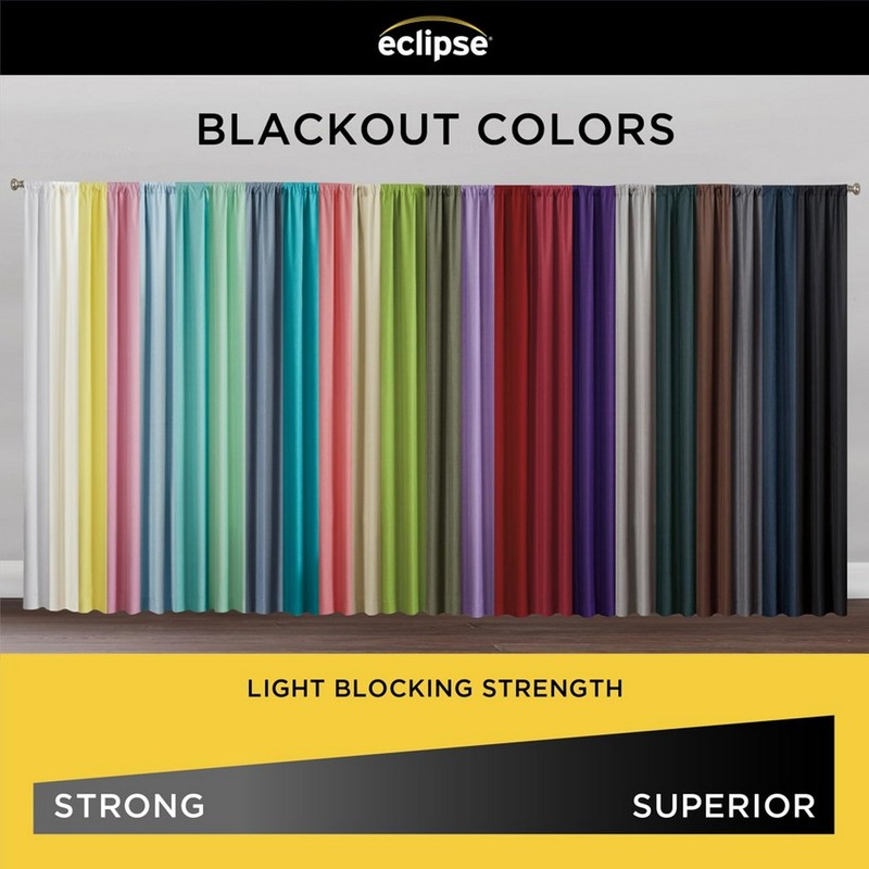 ECLIPSE Kendall Cortina oscurecedora, Microfibra Thermaback, Blanco, 95, 1