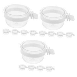 HANABASS 15 Piezas Alimentador De Agua para Loros Comederos para Pájaros Contenedor De Comida para Pájaros Comedero para Pájaros Cuenco para Comida para Pájaros Cuencos Reutilizable