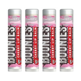 Boonies SPF 15 Lip Balm (.15oz) - Organic Moisturizing Sunscreen Lip Balm for All Skin Types, Eco-Friendly & Long-Lasting Protection (4 Count, Cherry)