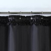 MVSUTA Ruffled Black Modern Polyester Fabric Cloth Bath Shower Curtain,Solid
