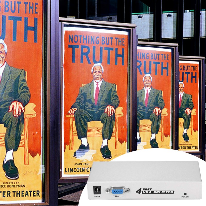 IMAGE 1 PC To 4 Monitors Splitter Box VGA/SVGA LCD