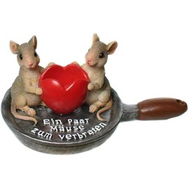 Udo Schmidt GmbH & Co Beautiful Money Box, One Pair of Mice to Fry, Mice in the Pan with Possibility of Banknote Insert, Great Gift Idea