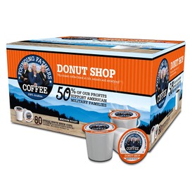 Founding Fathers Coffee Single Serve Pods for Keurig 2.0 K-Cup Brewers, Donut Shop, 80 Count