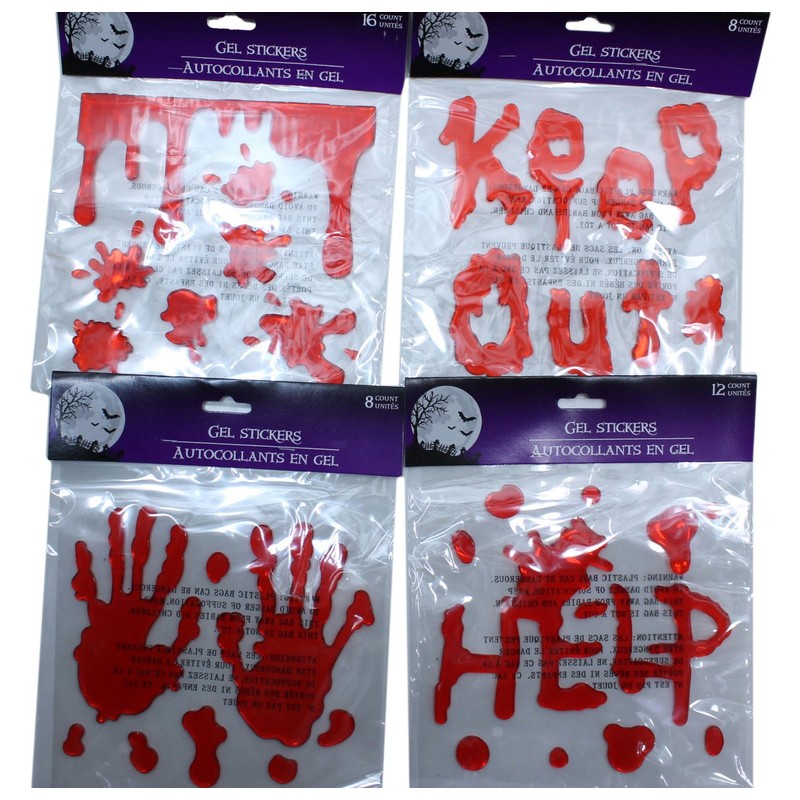Bundle of 4 Items Bloody Hand Dripping Spatter Help Keep