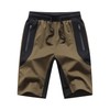 Tansozer Men's Cotton Shorts with Zip - Green, size: 3xl