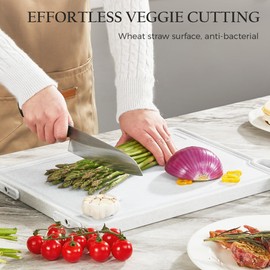 KITEXPERT Stainless Steel Cutting Boards for Kitchen, Double Sided Metal Cutting Board with 360° Stand Garlic Presser Knife Sharper, Large Cutting Board 304 Steel and PP 16.5"×12", Easy to Clean