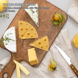 Cheese Bath Bombs Set - 7 Unique Cheese-Shaped & Milky Scented Shower Bomb with Surprise Mouse Miniature, Fun & Fancy Bathbombs, Ideal Cheesy Gift for Cheese & Bath Lovers