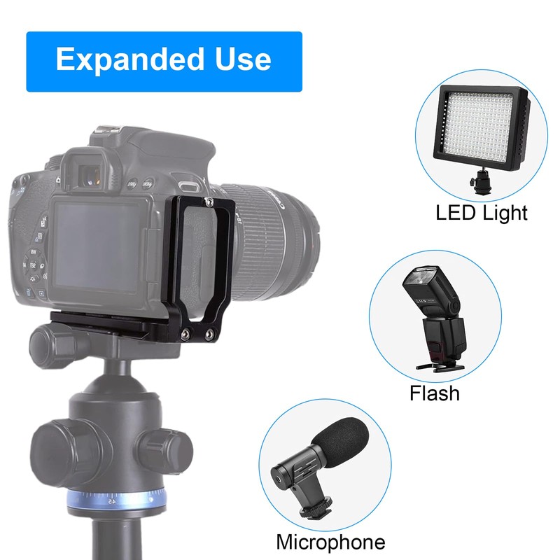 Elitecran Quick Release L-Mount Arca Swiss, DSLR L-Bracket Vertical with