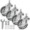 AAGUT 3 Inch Caster Wheels with Locking Brakes, Rubber Heavy