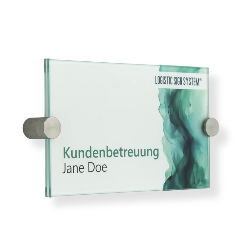 Logistic Sign System Glass Door Sign, Vitrum K2, Clamp Holder