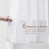 Felisa Waterproof Fabric Shower Curtain Liner with 6 Weighted Magnets,72