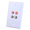 Ace VANCO 1 gang Plastic Home Theater Wall Plate White