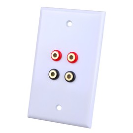 Ace VANCO 1 gang Plastic Home Theater Wall Plate White
