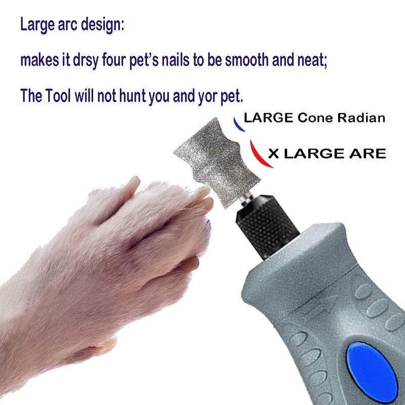 KITGUARD Diamond Dremel Dog Nail Grinder Bits for Rotary Tool-1/8''