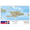 Haiti & The Dominican Republic - 17" x 11" Laminated