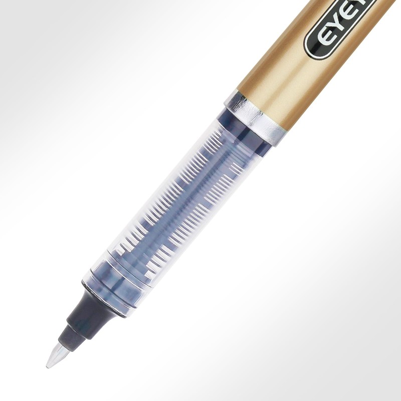 EYEYE Black Rollerball Pens 12 Pack 0.7mm Medium Point, Quick