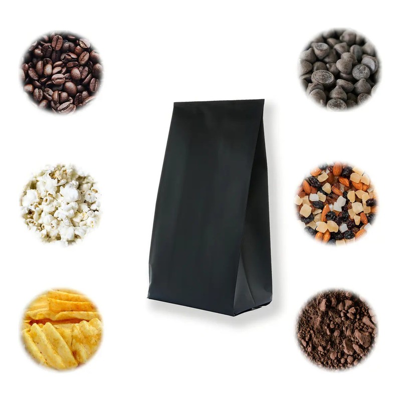 Bolsa Fuelles Laminada Negra Lamitec 100pz 39cm Café Semillas Alimentos