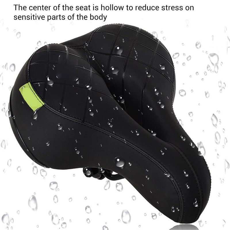 Wide Soft Bike Seat Cushion Shockproof Design Big Bum Extra