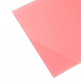 PLEXIGLAS® Satinice SC Coloured, Satin on One Side, Versatile Acrylic Glass Plate for Lighting Objects and Lighting Purposes, 3.0 x 120 x 250 cm, Rose Red, Translucent (3H04SC)