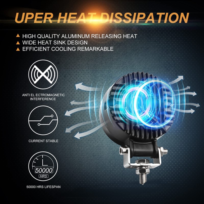 Motorcycle Squid Ring LED Fog Light, Squid Ring, DC12V-24V, 20W,