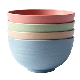 greenandlife Lightweight & Unbreakable Wheat Straw Bowl - Noodle Fruit Soup Bowl Rice Bowls Dishwasher Microwave Safe Cereal Bowl sets 4pcs
