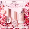 AZUREBEAUTY Vegan Nail Polish Set, Nude Pink Jelly Quick Dry