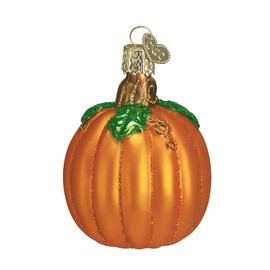 Old World Christmas Thanksgiving Blown Ornaments for Christmas Tree, Pumpkin Glass
