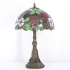 ANYONGLU Tiffany Stained Glass Table Lamp 12X12X19 Inch Purple Grape