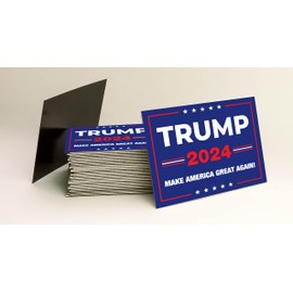 SignPro Trump 2024 Car Magnet | Trump Make America Great Again Magnetic Bumper Sticker | Trump 2024 Magnet | 4x5.25 30Mil Heavy Duty Weatherproof Car Magnets - 1pc
