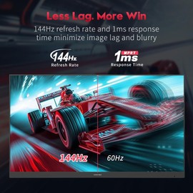 Viewedge 27 Inch Gaming Monitor FHD 144hz, 1ms IPS 1080p Computer Monitor with 110% sRGB, Bluelight Filter, HDMI & VGA Port, Support Wall Mount