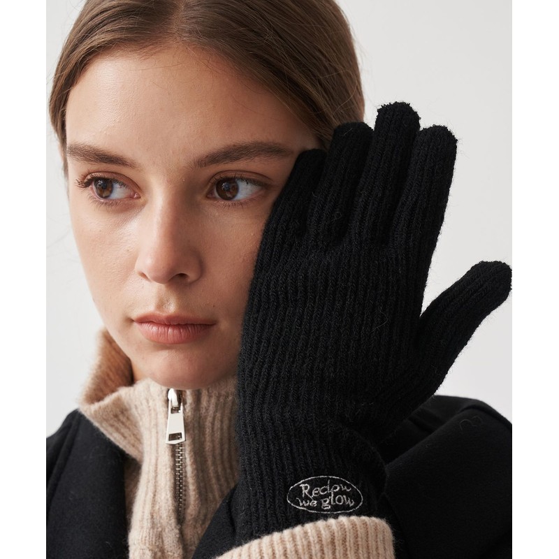 Liqlow Reclow RC KNIT LOGO Gloves BLACK