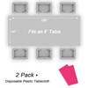 QIKSION Hot Pink Plastic Table Cloth Disposable 2 Pack, 54