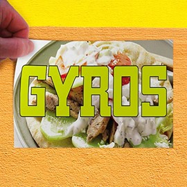 Decal Sticker Gyros #1 Style E Restaurant & Food Gyros Outdoor Store Sign White 8"