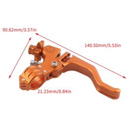 PowerMotor Universal Motorcycle CNC Short Stunt Clutch Lever,7/8" 22mm HandlebarCable Clutch Lever for Street Sport Dirt Bike Pit Mini Bikes Scooter ATV(Orange)