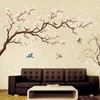 DECOWALL SG4-2213 Wall Sticker Birds on Tree Branch Blossoms Wall