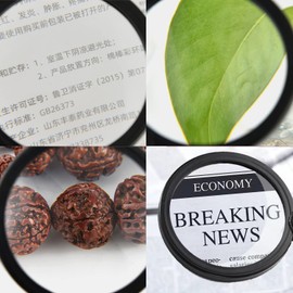 Coollooda Magnifier Magnifier 15x Handheld Magnifier Pocket Magnifying Glass Foldable Magnifier Portable Observation Magnifier Reading Observation Magnifier Black Brown