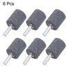 sourcing map 6pcs Abrasive Mounted Stone 1/4" Shank 1" Dia