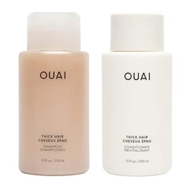 OUAI Juego de champú y acondicionador para cabello grueso, champú y acondicionador sin sulfato para el cuidado del cabello grueso, hidrata, fortalece 