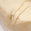 Thaivor Initial Necklaces for Women Dainty Gold Letter Necklace Sideways