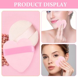 Baluue 50pcs Heart Shaped Powder Puff for Foundation Makeup Sponges for Even Application Multi-functional Setting Tool for Loose Powder Gentle Comfortable Texture for All Makeup Steps