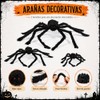 Araña Gigante Halloween Decoracion con Telaraña Elástica Luminosa 100g