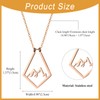 Oidea Ring Holder Necklace: Rosegold Dainty Stainless Steel Mountain Necklace
