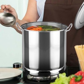 Vasconia Steamer Pot with Tray and Aluminum Lid – Multi-Purpose Aluminum Large Stock Pot for Tamales, Seafood, Vegetables Soup Pot – Hand-Wash Only Kitchen Set - 26-Quart Stove Tops Big Cooking Pot