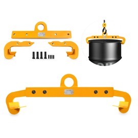 KITUYOTO Upgraded Vertical Drum Clamp, 1100LBS Barrel Drum Lifting Clamp for 55 Gallon Steel and Plastic Drums, Narrow Profile, Steel Clamp Drum Lifter for Loading/Unloading