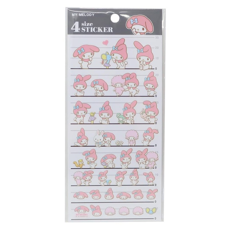 My Melody Sticker 4 Size Sticker Sanrio