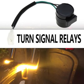 SING F LTD 2PCS 3-Pin LED Flasher Relay 12V Motorcycle Indicator Relay LED Turn Indicator Light Flasher Relay Compatible with GY6-125 Scooter Motorcycle