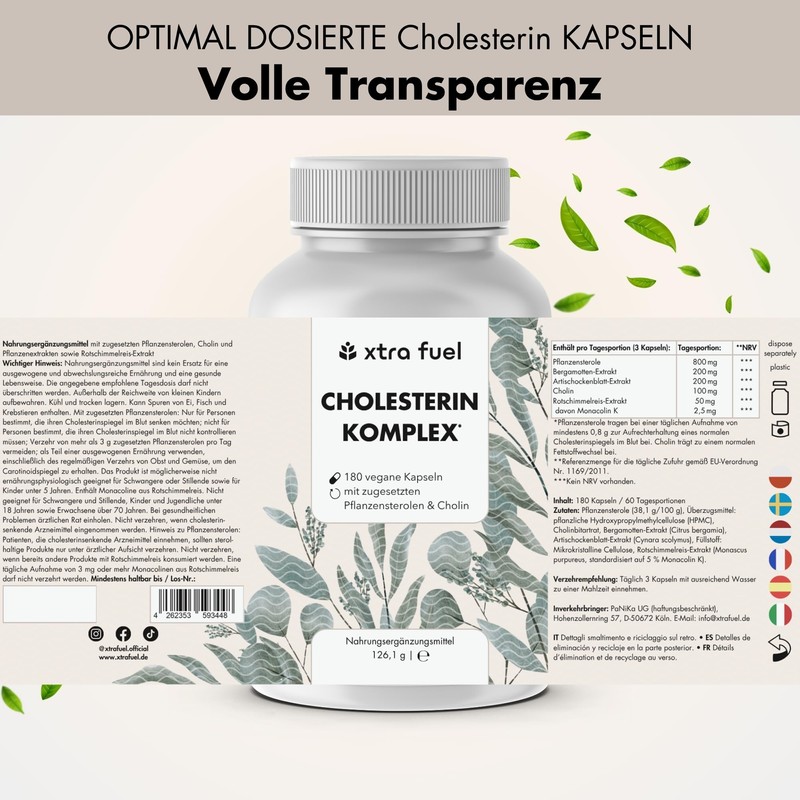 Cholesterol Complex with Plant Sterols & Choline - 180 Vegan